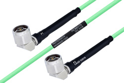 PE3M0179 - Temperature Conditioned N Male Right Angle to N Male Right Angle Low Loss Cable Using PE-P142LL Coax