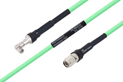 PE3M0233 - Temperature Conditioned SMA Male Right Angle to TNC Male Low Loss Cable Using PE-P300LL Coax