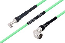 PE3M0237 - Temperature Conditioned SMA Male Right Angle to N Male Right Angle Low Loss Cable Using PE-P300LL Coax