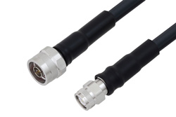 PE3W00013/HS - N Male to TNC Male Low Loss Cable Using LMR-400 Coax with HeatShrink
