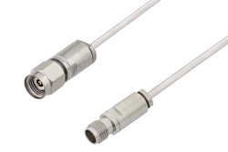 PE3W00790LF - 2.4mm Male to 2.4mm Female Cable Using PE-SR405AL Coax, LF Solder, RoHS