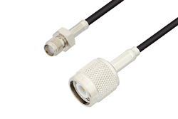 PE3W00825 - SMA Female to TNC Male Cable Using LMR-100 Coax