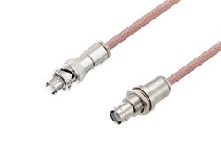 PE3W03078 - SHV Plug to SHV Jack Bulkhead Cable Using RG142 Coax