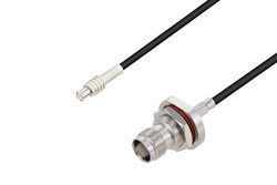 PE3W03310 - MCX Plug to TNC Female Bulkhead Cable Using RG174 Coax