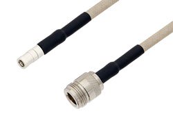 PE3W04161 - SMB Plug to N Female Cable Using RG141 Coax