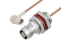 PE3W05426 - SMC Plug Right Angle to TNC Female Bulkhead Cable Using RG178 Coax