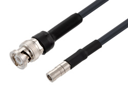 PE3W07599/HS - BNC Male to SMB Plug Cable Using LMR-195-FR Coax with HeatShrink