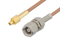 PE3W07653 - MMCX Plug to SMC Plug Cable Using RG178 Coax