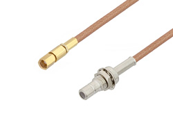 PE3W08023 - SSMC Plug to SMB Jack Bulkhead Cable Using RG178 Coax