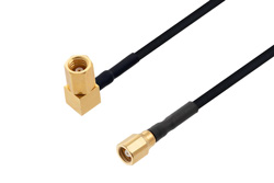 PE3W08322 - SMC Plug Right Angle to SMC Plug Cable Using PE-SR405FLJ Coax