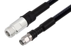 PE3W14156-100CM - N Female to SMA Male Low PIM Cable Using 1/4 inch Superflexible Coax in 100CM