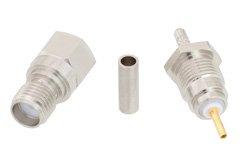 PE4325 - SMA Female Connector Crimp/Solder Attachment for RG178, RG196