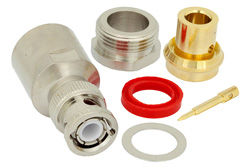 PE4380 - BNC Male Connector Clamp/Solder Attachment For PE-SR401AL, PE-SR401FL, RG401