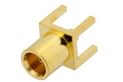 PE44303 - MCX Jack Connector Solder Attachment Thru Hole PCB, .200 inch x .067 inch Hole Spacing