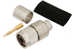 PE44454 - N Male Connector Crimp/Solder Attachment for PE-C600, LMR-600, LMR-600-DB, 0.600 inch