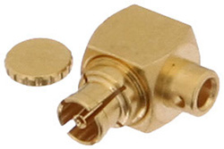 Mini SMP Female Right Angle Connector Solder Attachment For PE-047SR, PE-SR047AL, PE-SR047FL