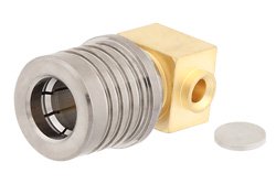 PE44497 - QMA Male Right Angle Connector Solder Attachment For PE-SR405AL, PE-SR405FL, RG405