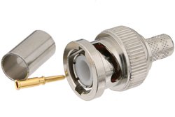 PE44640 - BNC Male Connector Crimp/Solder Attachment for PE-C240, RG8X, 0.240 inch, LMR-240, LMR-240-DB, LMR-240-UF, B7808A