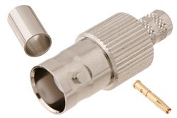 PE44676 - BNC Female Connector Crimp/Solder Attachment for PE-C240, RG8X, 0.240 inch, LMR-240, LMR-240-DB, LMR-240-UF, B7808A