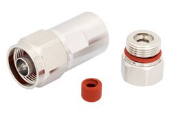 PE44726 - N Male Low PIM Connector Clamp/Non-Solder Contact Attachment for 1/4 inch Superflexible, PE-1/4SFHC, IP67 Rated
