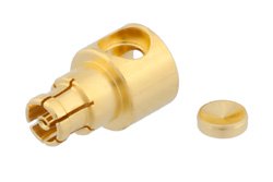 Mini SMP Female Right Angle Connector Solder Attachment for RG405, PE-SR405FL