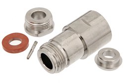 PE4514 - 75 Ohm N Female Connector Clamp/Solder Attachment for RG6