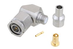 PE45445 - TNC Male Right Angle Connector Clamp/Solder Attachment for PE-P160LL