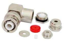 PE4710 - MHV Male Right Angle Connector Clamp/Solder Attachment For RG174, RG316, RG188