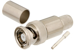 PE4712 - RP-BNC Male Connector Crimp/Solder Attachment for RG213, RG8