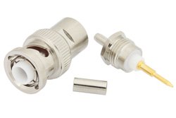 PE4933 - MHV Male Connector Crimp/Solder Attachment for RG174, RG316, RG188, LMR-100, PE-B100, PE-C100, 0.100 inch