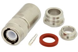 PE4950 - C Male Connector Clamp/Solder Attachment for RG213, RG214, RG8, RG9, RG11, RG225, RG393, RG144, RG216, RG215, High Voltage