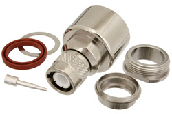 PE4954 - C Male Connector Clamp/Solder Attachment For RG218