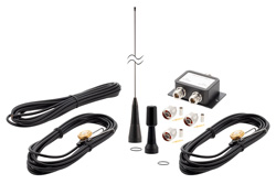 Tri Band Duplexed Antenna Kit 108-174 450-520 746-870 MHz NMO Mount/N Type Connectors
