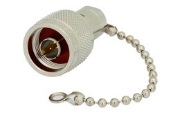 PE6062-50 - 50 Ohm 0.5 Watts Nickel Plated Brass N Male RF Load With Chain Up To 1,000 MHz