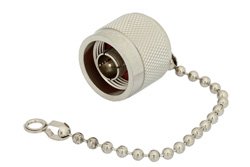 PE6129 - N Male Shorting Dust Cap With 4 Inch Chain