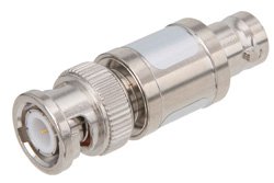 PE7000-1 - 1 dB Fixed Attenuator, BNC Male to BNC Female Brass Nickel Body Rated to 1 Watt Up to 2 GHz