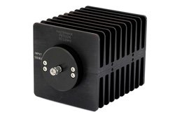 PE7022-6 - 6 dB Fixed Attenuator, SMA Male To SMA Female Directional Black Anodized Aluminum Heatsink Body Rated To 100 Watts Up To 1.5 GHz