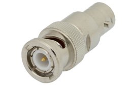 PE7049-10 - 10 dB Fixed Attenuator, BNC Male to BNC Female Brass Nickel Body Rated to 2 Watts Up to 4 GHz