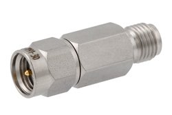 PE7091-30 - 30 dB Fixed Attenuator, SMA Male to SMA Female Passivated Stainless Steel Body Rated to 2 Watts Up to 6 GHz