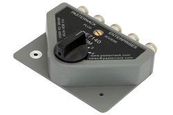 PE7140 - SP4T N Manual Knob Switch Surge Protection, DC to 1.3 GHz, Rated to 500 Watts