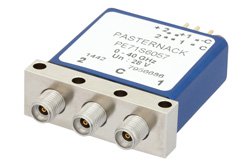 PE71S6057 - SPDT Electromechanical Relay Latching Switch, DC to 40 GHz, up to 80W, 28V Indicators, Self Cut Off, 2.92mm