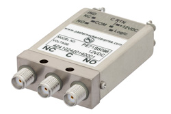 PE71S6096 - SPDT Electromechanical Relay Failsafe Switch, DC to 26.5 GHz, 20W, 12V, TTL, Diodes, Indicators, SMA