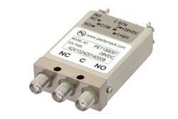 PE71S6097 - SPDT Electromechanical Relay Failsafe Switch, DC to 26.5 GHz, 20W, 28V TTL, Diodes, Indicators, SMA