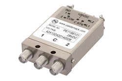 PE71S6101 - SPDT Electromechanical Relay Latching Switch, DC to 26.5 GHz, 20W, 28V Indicators, TTL, Self Cut Off, Diodes, SMA