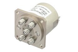 PE71S6126 - SP4T Electromechanical Relay Normally Open Switch, DC to 22 GHz, 20W, 12V, SMA