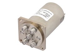 PE71S6128 - SP4T Electromechanical Relay Normally Open Switch, DC to 22 GHz, 20W, 12V Indicators, TTL, Diodes, SMA