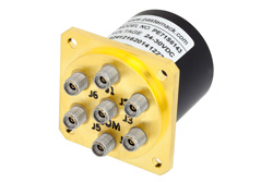 SP6T Electromechanical Relay Switch DC to 40 GHz, 2.92mm, 10 Watts, 28V Control with Normally Open