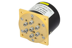 SP6T Electromechanical Relay Switch DC to 40 GHz, 2.92mm, 10 Watts, 28V Control with Latching