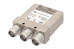 SP6T Electromechanical Relay Switch DC to 10 GHz, TNC, 50 Watts, 12V Control with Indicators, Failsafe, TTL