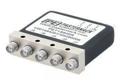 PE71S6405 - DP3T Electromechanical Relay Latching Switch, DC to 18 GHz, up to 90W, 28V, Indicators, SMA